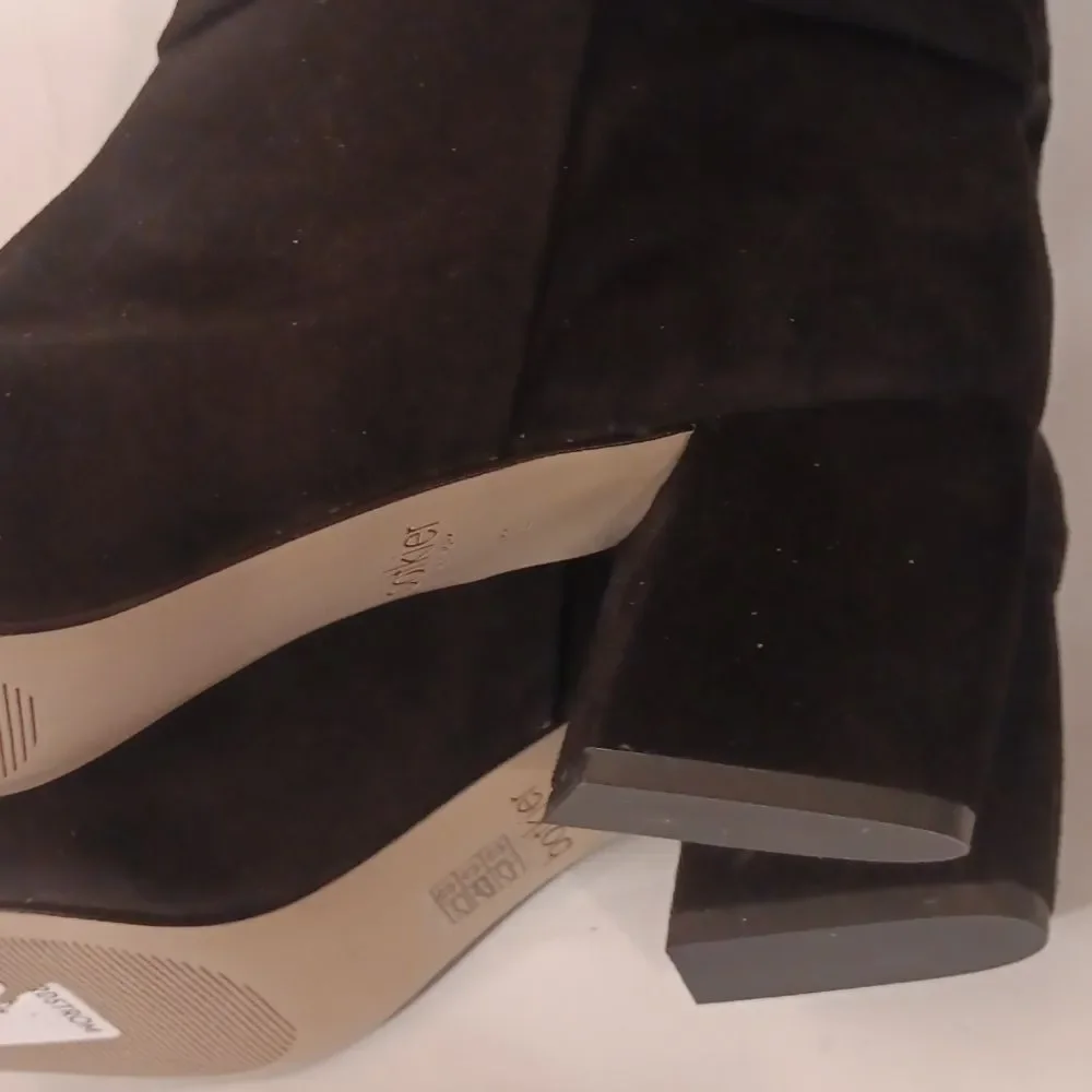 NWT. Botkier Black Suede Slouched Women's Boots - Picture 9 of 12